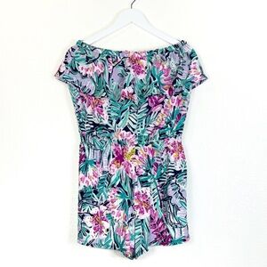 Lilly Pulitzer Anna Floral Ruffled Romper Size Medium